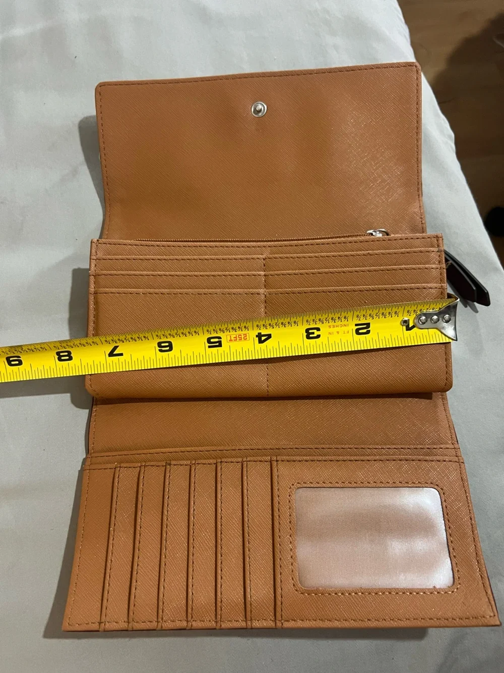Fossil Women's Deep Wine Leather Wallet with Logo Plaque